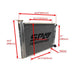 Lightweight Late Model Radiator - Double Pass - 26.8" x 19.6" + Remote Fill Tank - Red Cap SPA TURBO USA