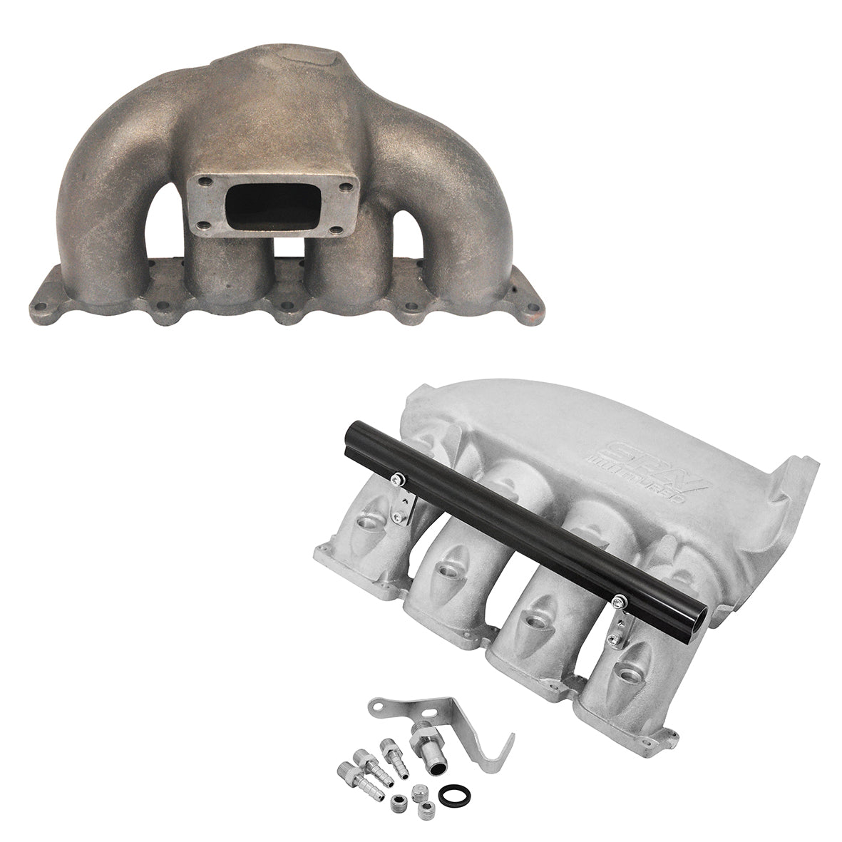 VW MKIV GTI T3 turbo manifold + Cast Aluminum Intake Manifold SPA TURBO USA
