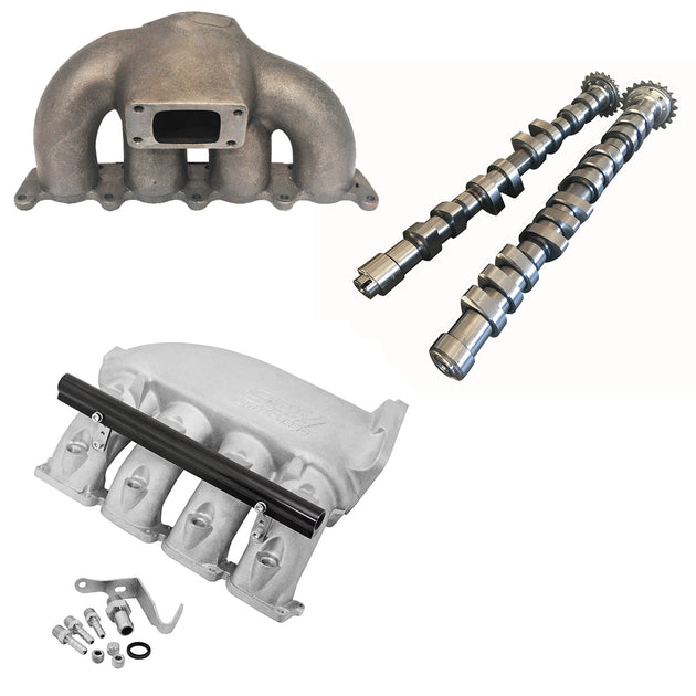VW MKIV GTI T3 turbo manifold + Cast Aluminum Intake Manifold + 252 / 260 High Performance Camshaft set SPA TURBO USA
