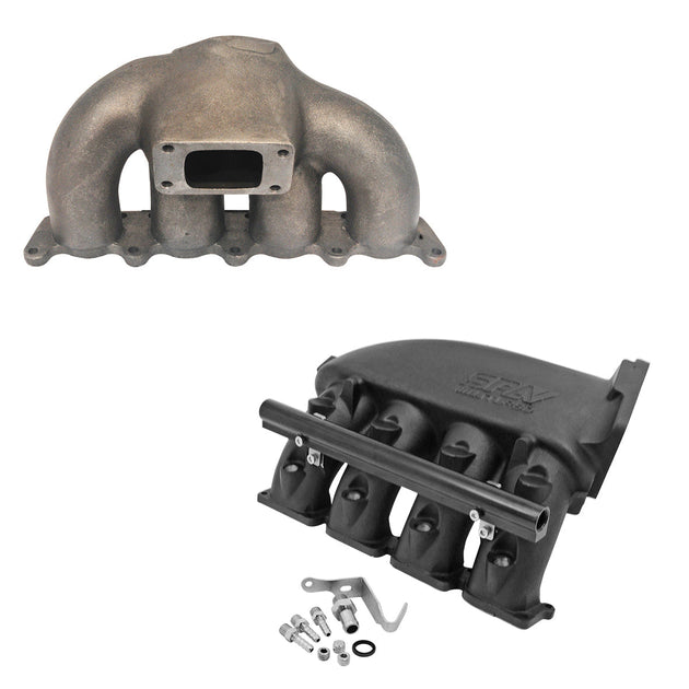 VW MKIV GTI T3 turbo manifold + Cast Aluminum Intake Manifold SPA TURBO USA