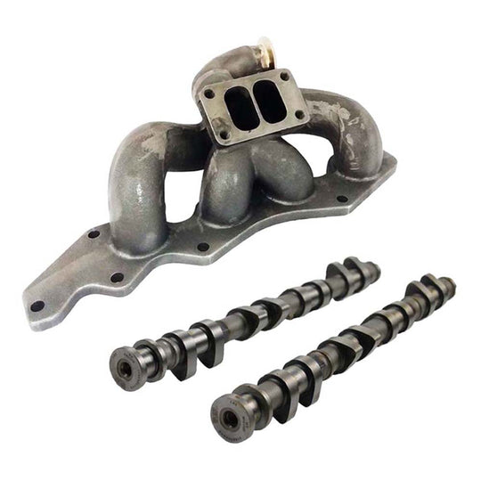 Ford Focus SE Duratec Twin scroll T3 turbo manifold 90 degree wastegate + 282°/ 262° Camshaft For Ford Duratec SPA TURBO USA