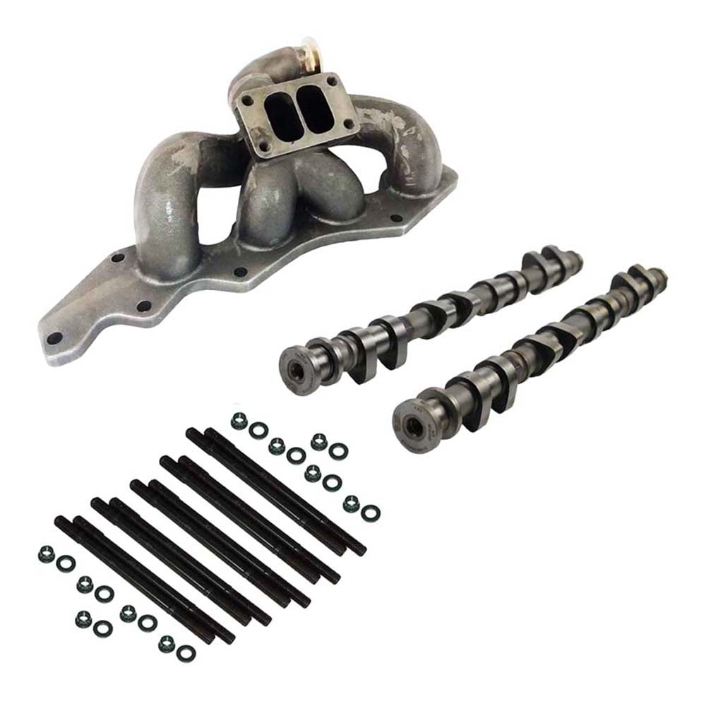 Ford Focus SE Duratec Twin scroll T3 turbo manifold 90 degree wastegate + 282°/ 262° Camshaft For Ford Duratec + Mazda Focus 2.0L 2.3L 2.5L Duratec HE 4 cylinder engine Head Stud Set with 10 units SPA TURBO USA