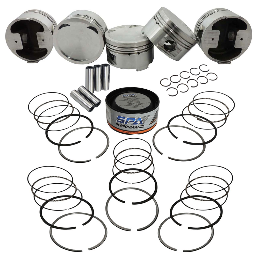 Forged piston and rings set 83mm VW 2.5L Jetta MK5 07k + High Performance Turbo Exhaust Manifold SPA TURBO USA