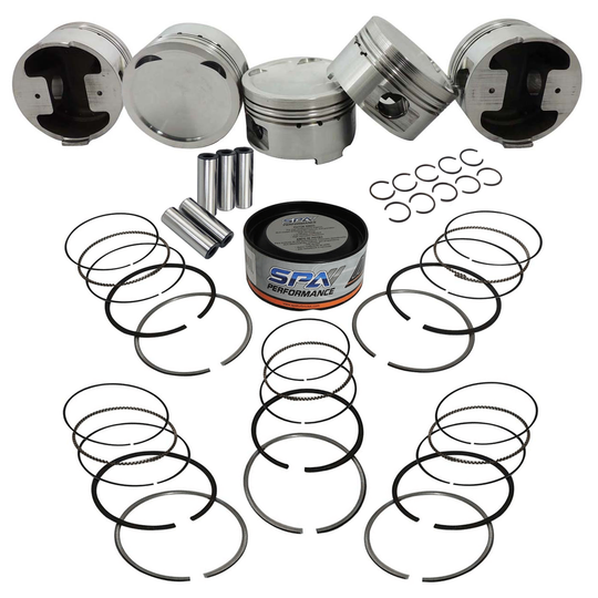 Forged piston and rings set 83mm VW 2.5L Jetta MK5 07k + High Performance Turbo Exhaust Manifold SPA TURBO USA