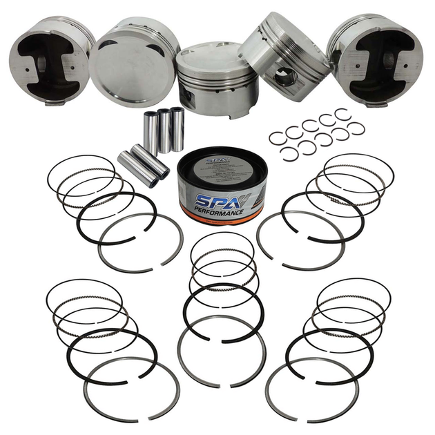 Forged piston and rings set 83mm VW 2.5L Jetta MK5 07k + High Performance Turbo Exhaust Manifold SPA TURBO USA