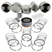 Forged piston and rings set 83mm VW 2.5L Jetta MK5 07k + High Performance Turbo Exhaust Manifold SPA TURBO USA