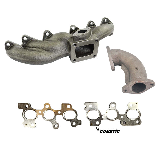 Toyota 2JZ-GTE T4 High Performance Turbo Exhaust Manifold 2 bolt + Wastegate Mount + COMETIC MLS EXHAUST MANIFOLD GASKET SPA TURBO USA