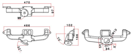 Chevy II 153 CID Vortec 3.0L T3 Turbo Exhaust Manifold + 0-30 PSI adjustable FMU SPA TURBO USA