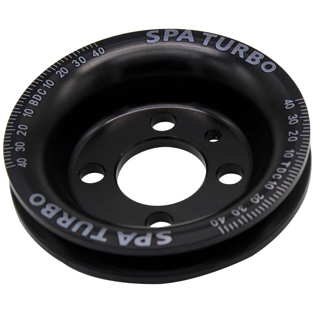 VW syncro Audi 80 90 100 4000 rabbit 1.8 8v underdrive Pulley - BLACK + VW 8V super light crank timing gear SPA TURBO USA