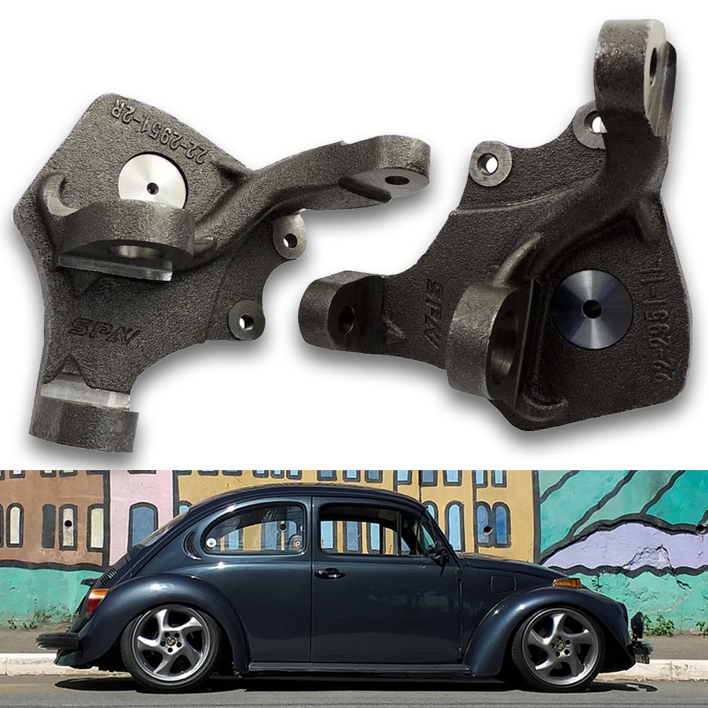 VW BUG 2.5" DROP SPINDLES FOR BALL JOINT DISC BRAKE 4/130 SPA TURBO USA