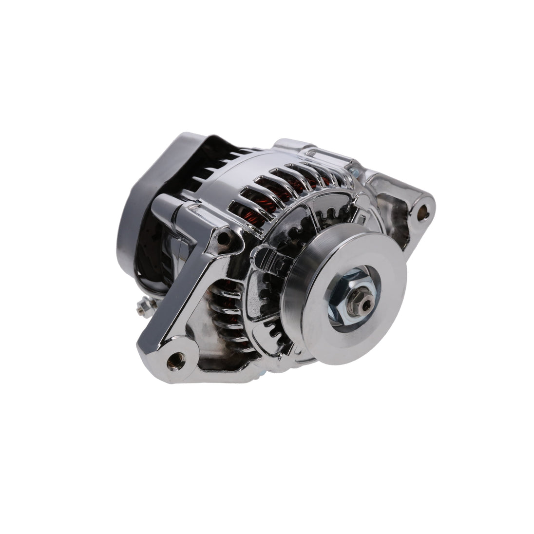 TSP Alternator; GM Mini Denso Style Race V-Belt 90 Amps; Chrome Top Street Performance