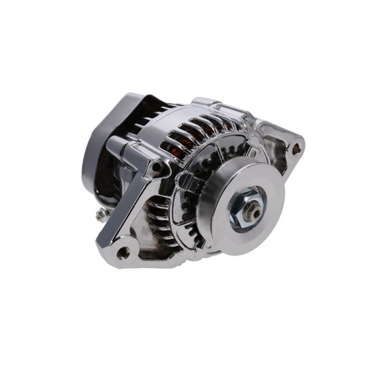 TSP Alternator; GM Mini Denso Style Race V-Belt 90 Amps; Chrome Top Street Performance