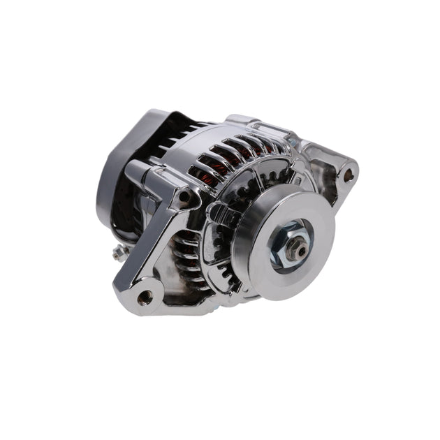 TSP Alternator; GM Mini Denso Style Race V-Belt 90 Amps; Chrome Top Street Performance