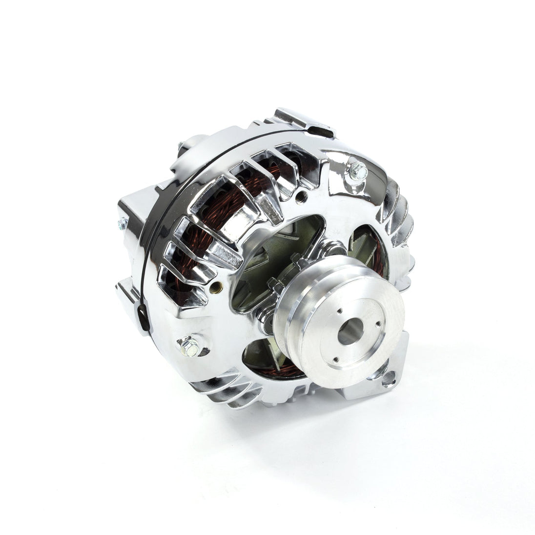 TSP Alternator; Chrysler V-Belt 100 Amps; Chrome Top Street Performance