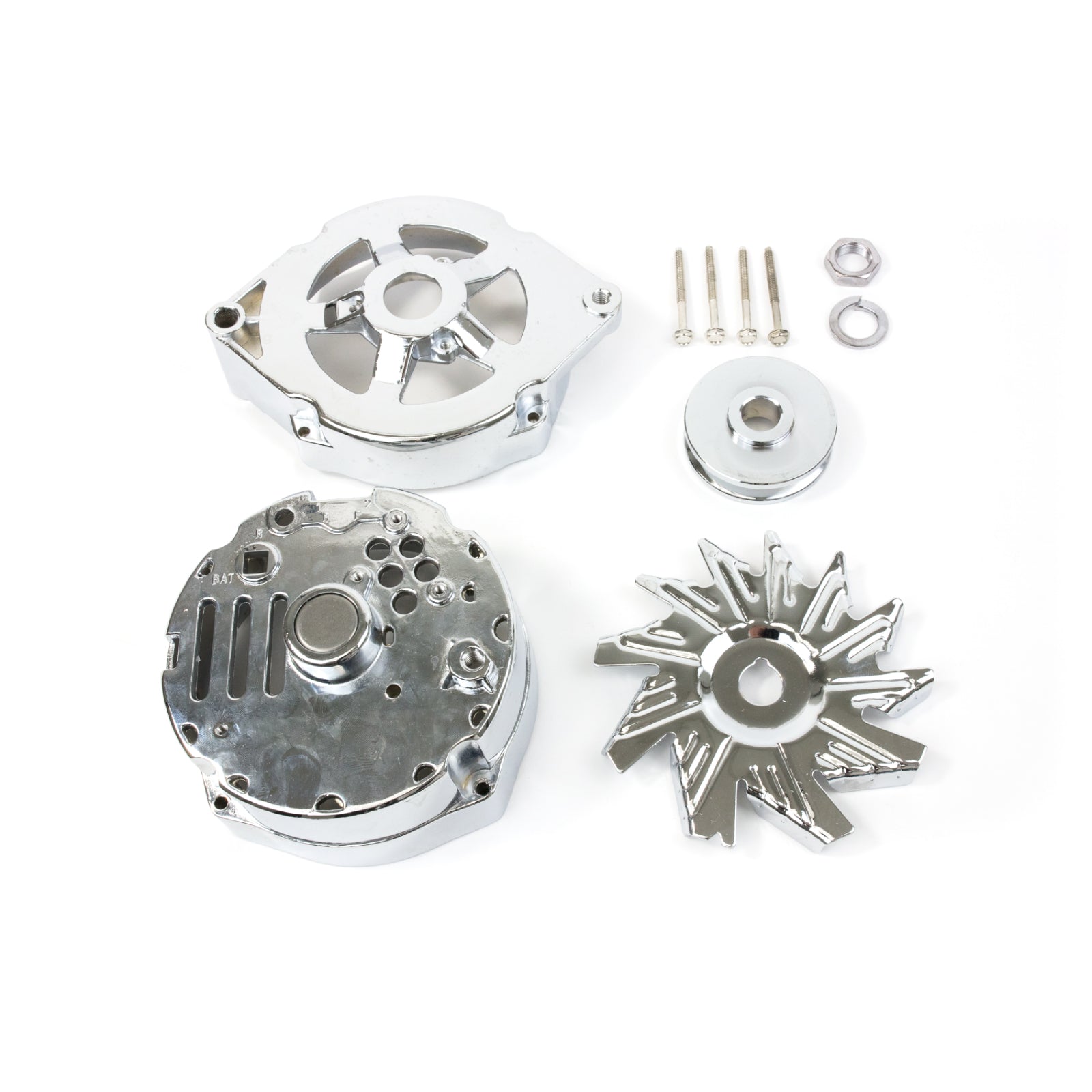 TSP Alternator Dress-Up Kit; GM 10SI; Chrome Top Street Performance