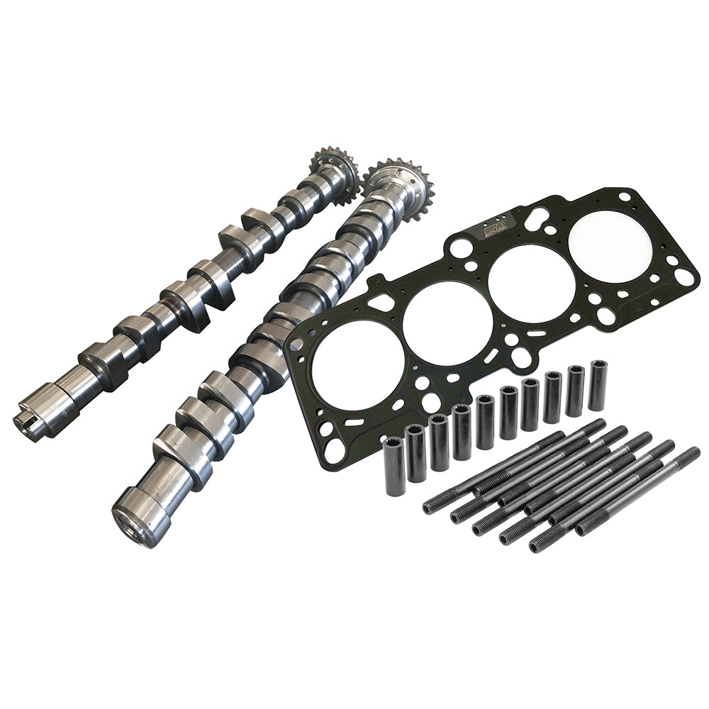 252 / 260 High Performance Camshaft set + Set FORGED HEAD STUDS + Decompression MLS head gasket For VW/AUDI 1.8L 20V SPA TURBO USA