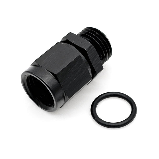 -6AN Female AN Flare to -8AN Male ORB Straight Adapter, Black Hard Anodized Ace Race Parts