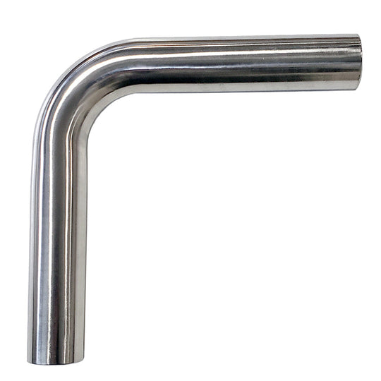 2.375" 16ga 90° Mandrel Bend - (3.563" CLR / 6.000" Legs) - Polished OD - 304 Stainless Ace Race Parts