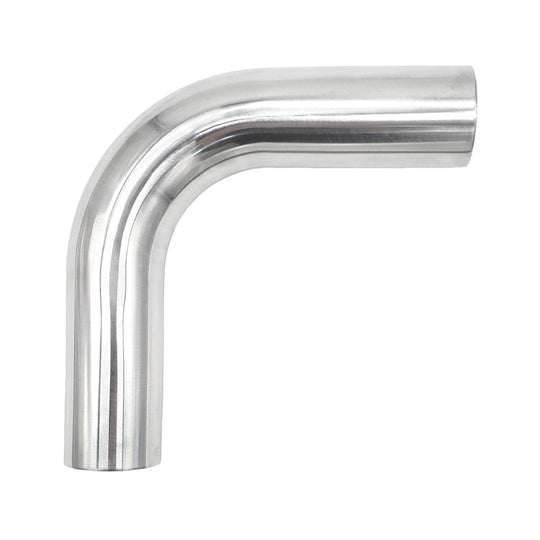 2.250" OD 16ga 90° Mandrel Bend - Polished OD - 6061 Aluminum - (3.375" CLR / 4.000" Legs) Ace Race Parts