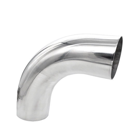 5.000" OD 14ga 90° Mandrel Bend - Polished OD - 6061 Aluminum - (7.000" CLR / 4.000" Legs) Ace Race Parts