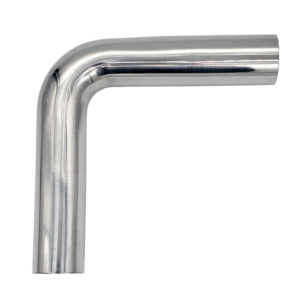 3.000" 16ga Tight Radius 90° Mandrel Bend - (3.000" CLR / 6.000" Legs) - Polished OD - 304 Stainless Ace Race Parts