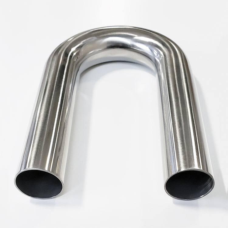 3.000" 16ga 180° Mandrel Bend - (4.500" CLR / 6.000" Legs) - Polished OD - 304 Stainless Ace Race Parts