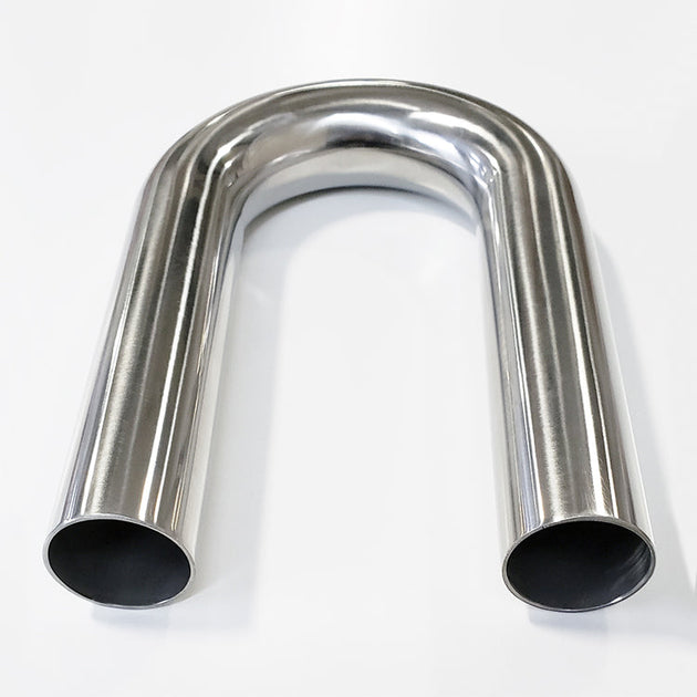 3.000" 16ga 180° Mandrel Bend - (4.500" CLR / 6.000" Legs) - Polished OD - 304 Stainless Ace Race Parts