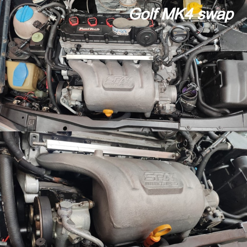 VW Jetta / Golf MK5 2.5L 5 cylinder 20V 07K T3 top mount turbo manifold + Intake manifold SPA TURBO USA