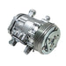 TSP A/C Compressor; Sanden SD-7 R134 Serpentine Belt; Polished With Silver Clutch Top Street Performance