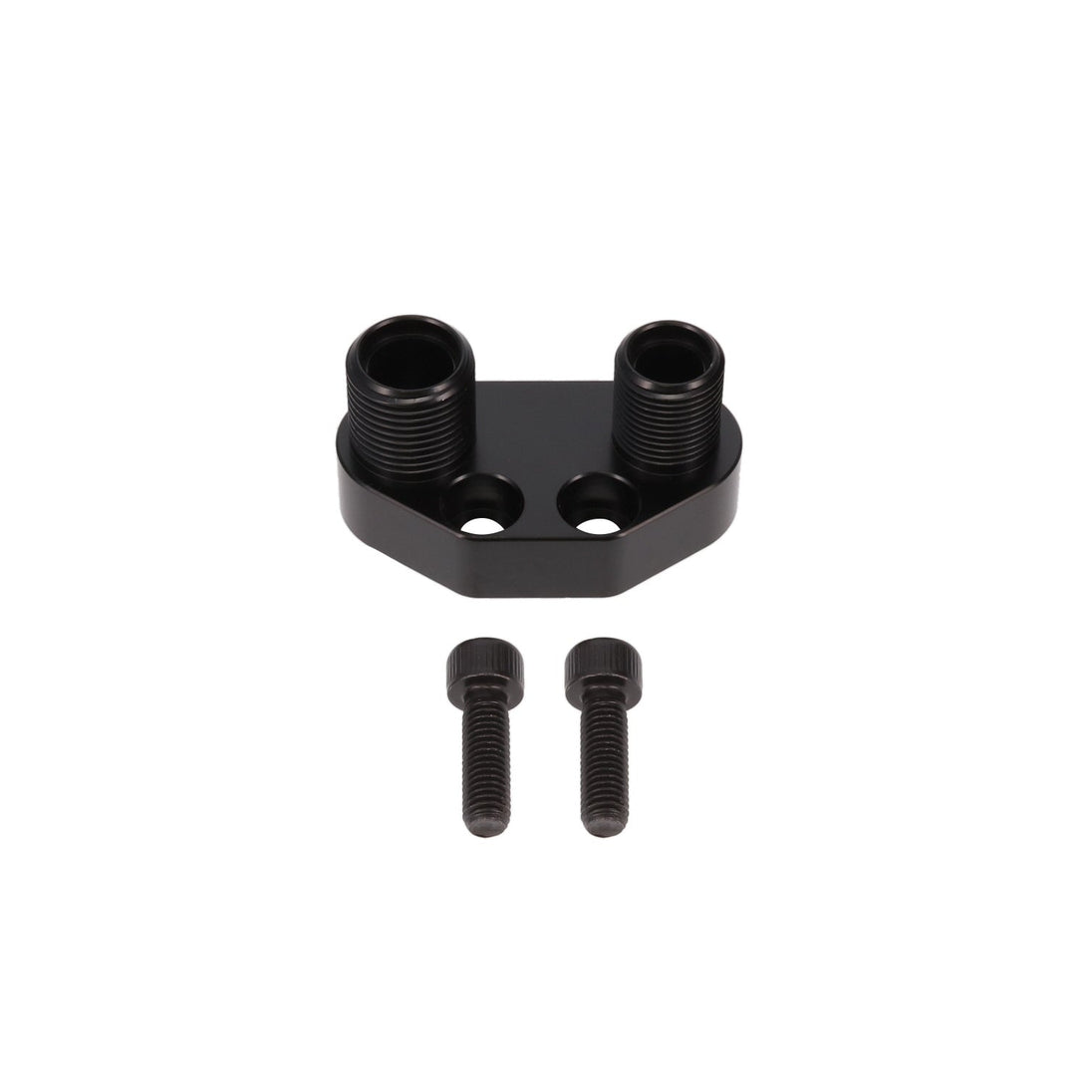 TSP A/C Compressor  Manifold; Sanden SD-7 Style; Black Straight Top Street Performance