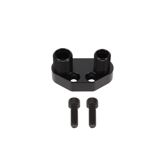 TSP A/C Compressor  Manifold; Sanden SD-7 Style; Black Straight Top Street Performance