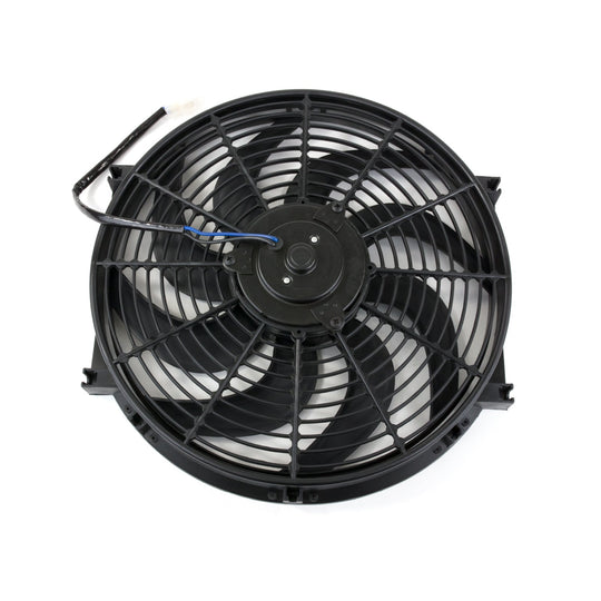TSP Universal Radiator Fan; S-Blade; 14" Black Top Street Performance
