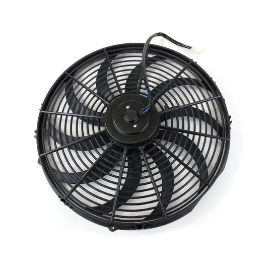 TSP Universal Radiator Fan; S-Blade; 16" Black Top Street Performance