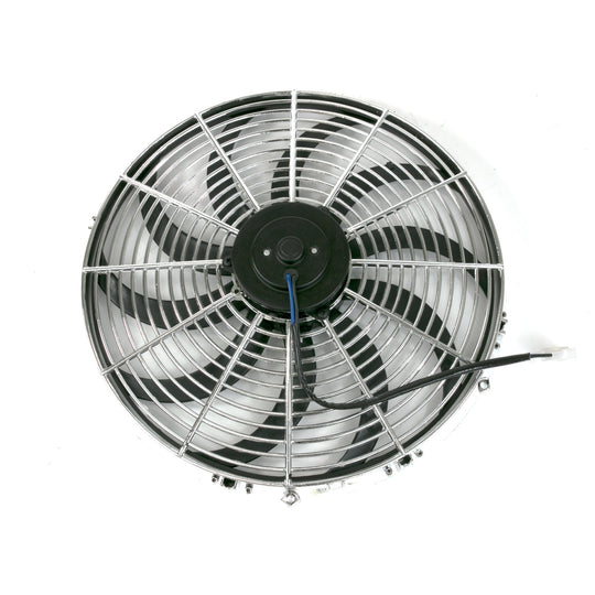 TSP Universal Radiator Fan; S-Blade; 16" Chrome Top Street Performance
