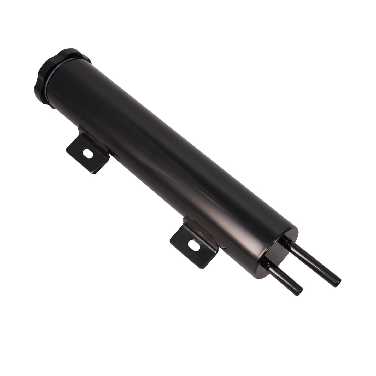 Overflow Tank; Black; Stainless Steel; 2 In. X 10 In. Top Street Performance