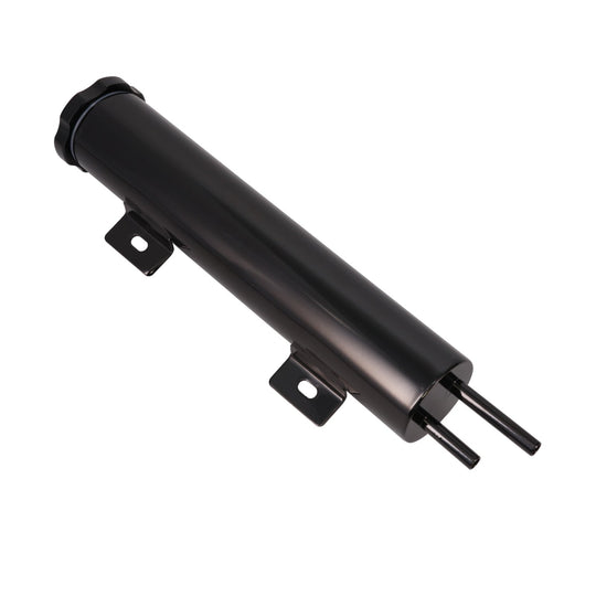 Overflow Tank; Black; Stainless Steel; 2 In. X 10 In. Top Street Performance