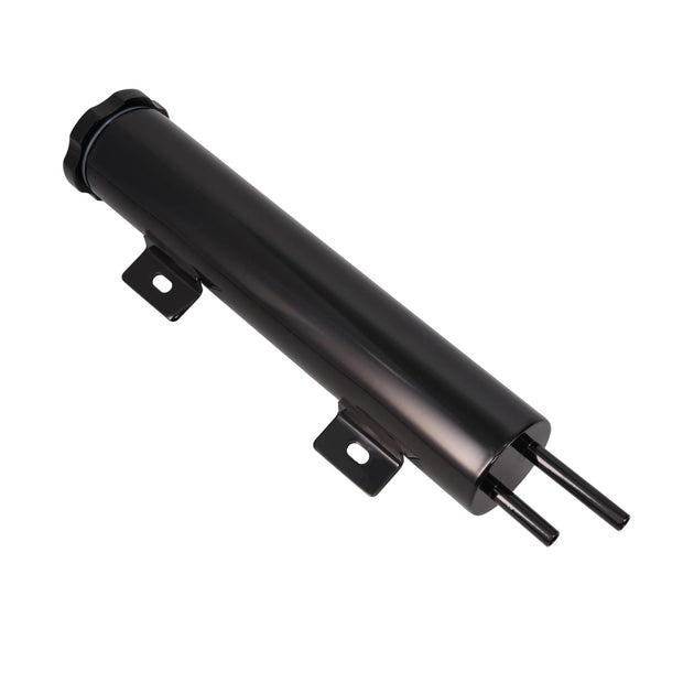 Overflow Tank; Black; Stainless Steel; 2 In. X 10 In. Top Street Performance