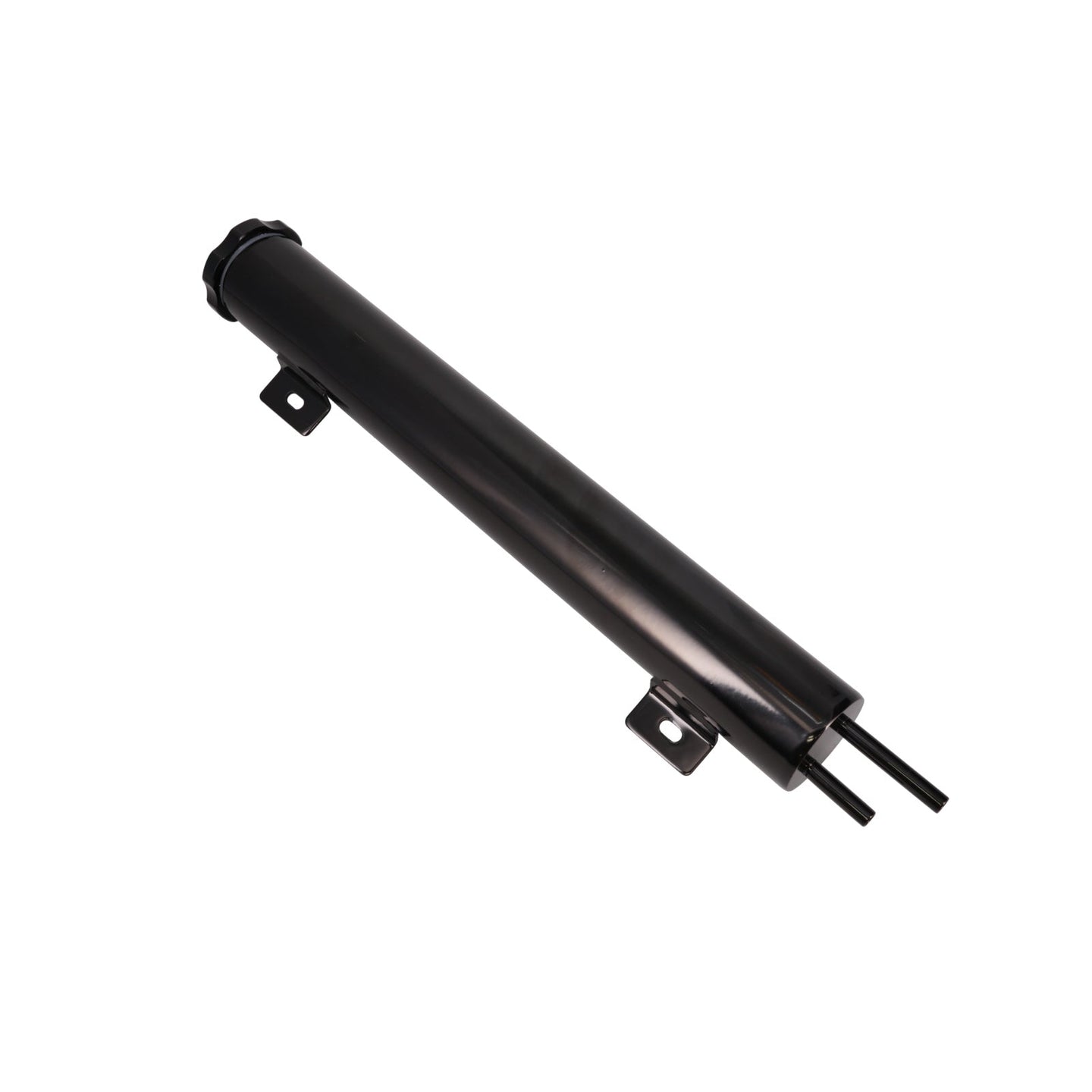 Overflow Tank; Black; Stainless Steel; 2 In. X 15 In. Top Street Performance