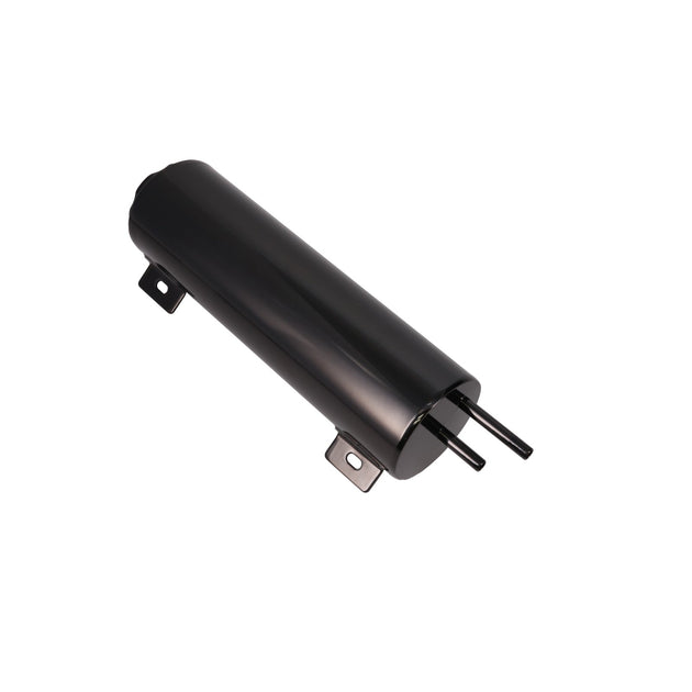 Overflow Tank; Black; Stainless Steel; 3 In. X 10 In. Top Street Performance