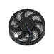 TSP Pro Series Universal Radiator Fan; S-Blade; 12" Black Top Street Performance