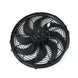 TSP Pro Series Universal Radiator Fan; S-Blade; 16" Black Top Street Performance