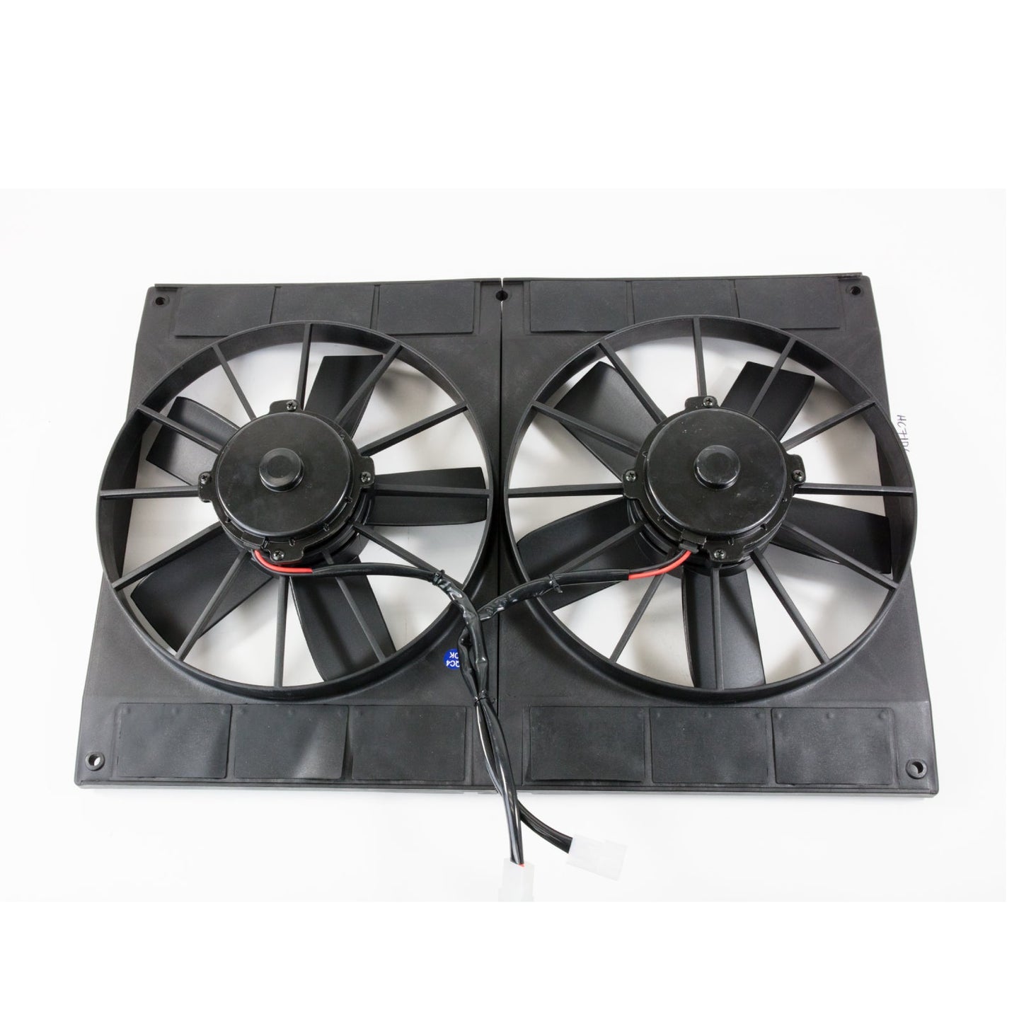 TSP Universal Dual Radiator Fan; Straight Blade; 11" Black Top Street Performance