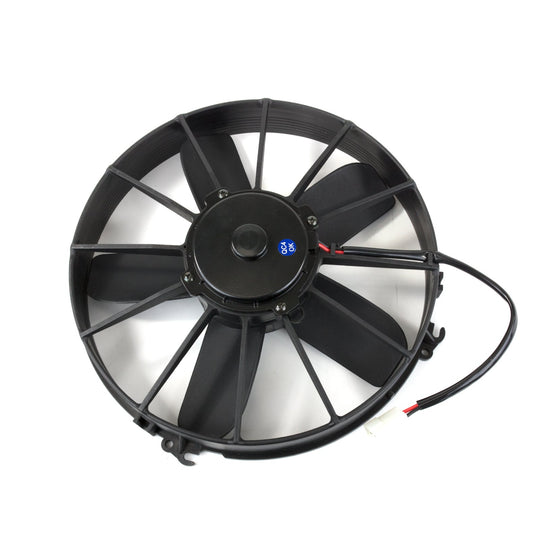 TSP Pro Flow Radiator Fan; Straight Blade; 12" Black Top Street Performance
