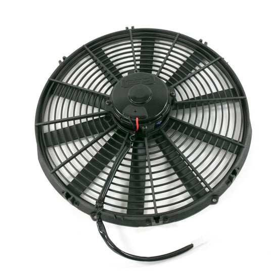 TSP Pro Flow Radiator Fan; Straight Blade; 16" Black Top Street Performance
