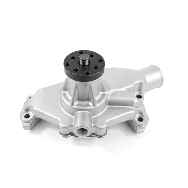 TSP Mechanical Water Pump; Aluminum; Satin; Chevrolet Small Block Short Neck Top Street Performance