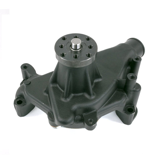 TSP Mechanical Water Pump; Aluminum; Black; Chevrolet Small Block Long Neck Top Street Performance