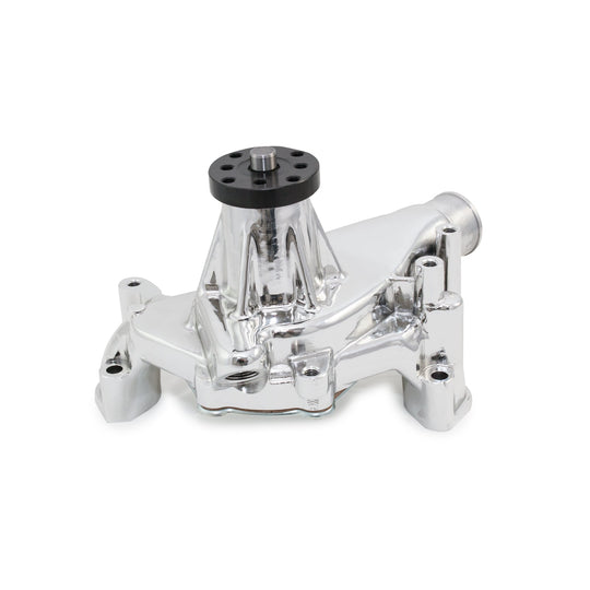 TSP Mechanical Water Pump; Aluminum; Chrome; Chevrolet Small Block Long Neck Top Street Performance
