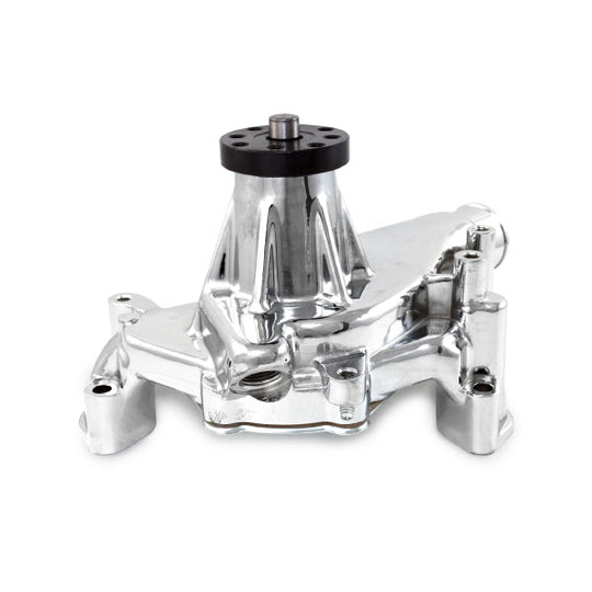 TSP Mechanical Water Pump; Aluminum; Chrome; Chevrolet SB Long Neck; Reverse Top Street Performance