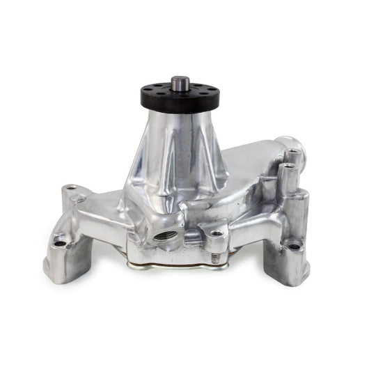 TSP Mechanical Water Pump; Aluminum; Polished; Chevrolet SB Long Neck; Reverse Top Street Performance