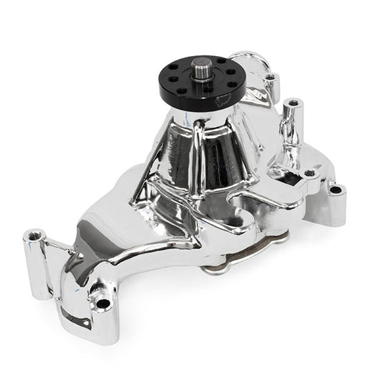 TSP Mechanical Water Pump; Aluminum; Chrome; BBC Gen 2 "Mark IV" Long Neck Top Street Performance